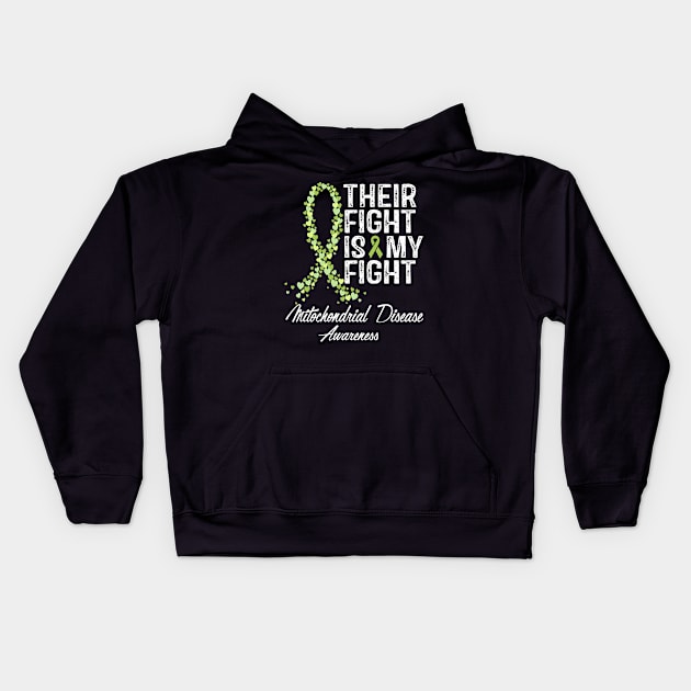 Their Fight Is My Fight Mitochondrial Disease Awareness Kids Hoodie by StoreForU